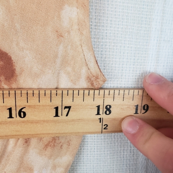 Japna Tie Dye Jumpsuit Neutral Tan Short Sleeves Size Small - Picture 7 of 11